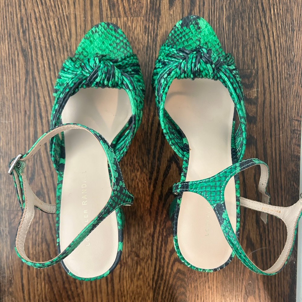 Loeffler Randall Green Strappy Heeled Sandals 38